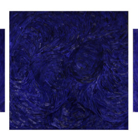 Universi di cera, trittico 50cm x 70cm, 100cm x 100cm, 50cm x 70cm